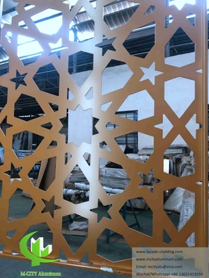 Decorazione di schermi metallici a taglio laser per facciate, recinzioni, decorazioni di corrimano Materiale di alluminio