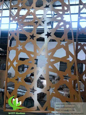 Taglio laser facciate decorative pannelli di alluminio per moschea musulmana