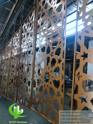 Taglio laser pannelli di schermo metallici foglio di alluminio moschea musulmana progettazione facciata