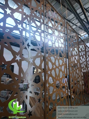 Taglio laser facciate decorative pannelli di alluminio per moschea musulmana