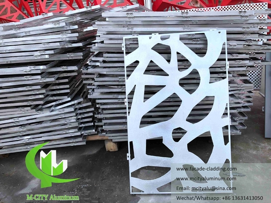 Fassata di alluminio architettonica con lamiera di metallo tagliata al laser per rivestimenti murali