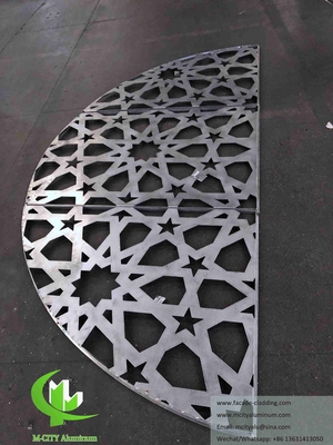 Taglio laser pannelli di schermo metallici foglio di alluminio moschea musulmana progettazione facciata