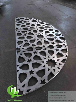 Taglio laser pannelli di schermo metallici foglio di alluminio moschea musulmana progettazione facciata