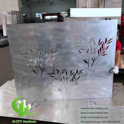 Disegno dell'albero pannelli di alluminio per facciata dell'albergo fabbricante di lamiere metalliche personalizzate
