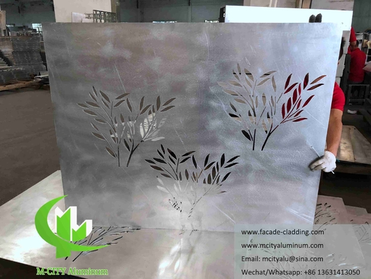 Fassata di alluminio architettonica con lamiera di metallo tagliata al laser per rivestimenti murali