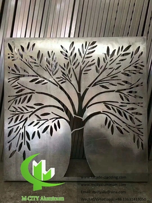 Disegno dell'albero pannelli di alluminio per facciata dell'albergo fabbricante di lamiere metalliche personalizzate