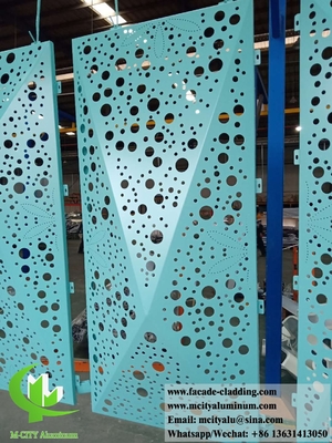 Progettazione 3D Perforata Faccata in alluminio architettonica tagliata al laser per rivestimento di pareti alberghieri