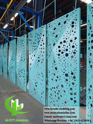 Progettazione 3D Perforata Faccata in alluminio architettonica tagliata al laser per rivestimento di pareti alberghieri