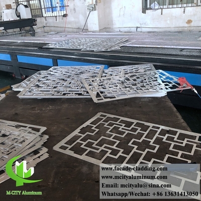 Fogli di taglio laser di alluminio esterno in metallo Taglio laser per parete tenda di facciata in alluminio architettonico
