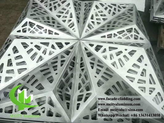 pannello massiccio esterno rivestimento di facciata in lamiera di alluminio di metallo per rivestimento esterno di facciata
