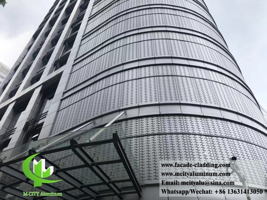 Cina fornitore pannello perforato in alluminio metallico rivestito in polvere per rivestimento esterno di facciata
