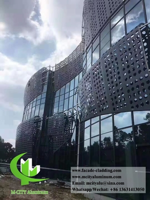 Cina fornitore pannello perforato in alluminio metallico rivestito in polvere per rivestimento esterno di facciata