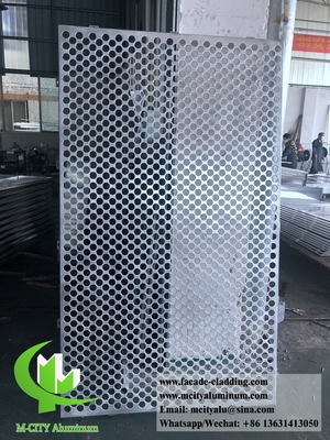 Foglio di alluminio CNC Taglio laser di facciata di alluminio architettonico per rivestimento murario Foglio perforato