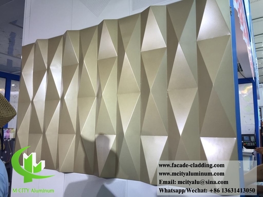 pannelli metallici 3D lamiera di alluminio per rivestimento murario materiale da costruzione architettonica