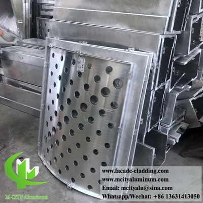 Fogli di metallo perforati rivestimento esterno di facciata in alluminio decorazione di pareti a tenda metallica