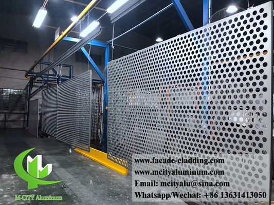 pannello di alluminio metallico perforato con fori rotondi per la perforazione delle facciate