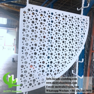 pannelli di perforazione CNC di alluminio a fluorocarburo per la parete tenda per rivestimento di facciate