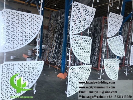 pannello di alluminio metallico perforato con fori rotondi per la perforazione delle facciate