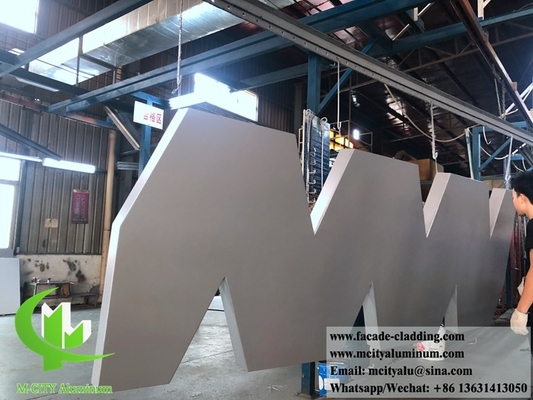 pannelli metallici 3D lamiera di alluminio per rivestimento murario materiale da costruzione architettonica