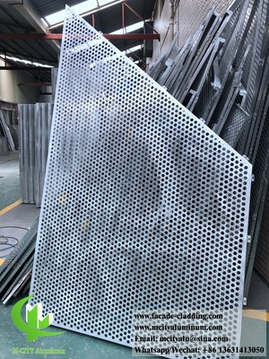 pannello di alluminio metallico perforato con fori rotondi per la perforazione delle facciate
