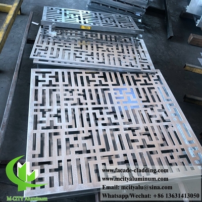 pannelli solidi di alluminio per rivestimento metallico per schermi di alluminio per facciate murali
