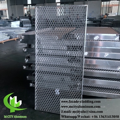 pannello di schermo architettonico a maglia espansa in metallo alluminio per facciata esterna