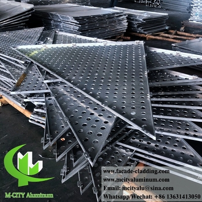 pannelli solidi di alluminio per rivestimento metallico per schermi di alluminio per facciate murali