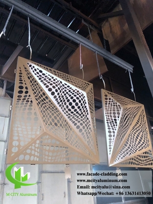 Cnc Architettura lamiera perforata di alluminio esterno lamiera di facciata rivestimento 3 mm piegato
