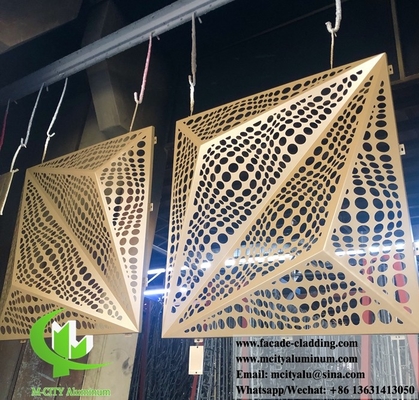 Lastra perforata 3D Fassata di alluminio architettonico Lastra di metallo tagliata al laser per rivestimento