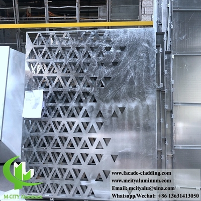 pannelli di taglio CNC di alluminio a fluorocarburo, pannelli perforati per pareti tende per rivestimenti di facciata