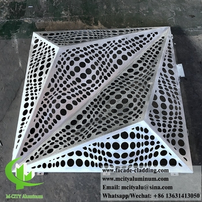 Cnc Architettura lamiera perforata di alluminio esterno lamiera di facciata rivestimento 3 mm piegato