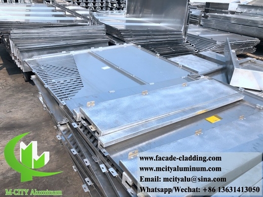 Fassate metalliche a foglio di alluminio massiccio con perforazione a pannelli decorativi