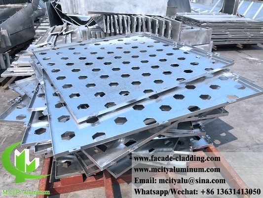 pannelli di taglio CNC di alluminio a fluorocarburo, pannelli perforati per pareti tende per rivestimenti di facciata