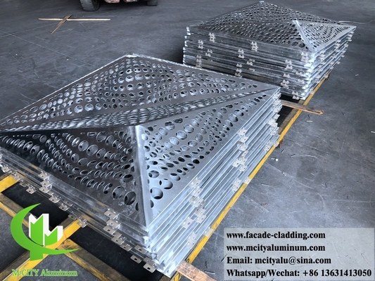 pannelli metallici ondulati di lamiera perforata di alluminio per facciate a parete