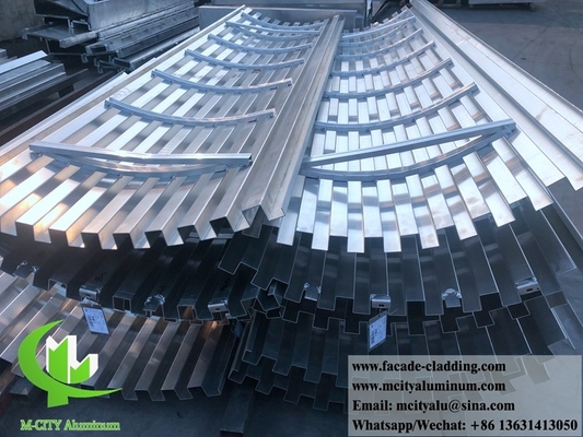 Fassata in metallo lamiera di alluminio per parete tenda non standard su misura per rivestimento di facciata
