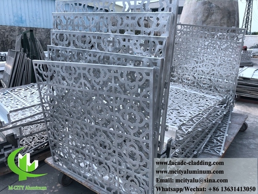 Fassate metalliche di pannelli di alluminio tagliati al laser