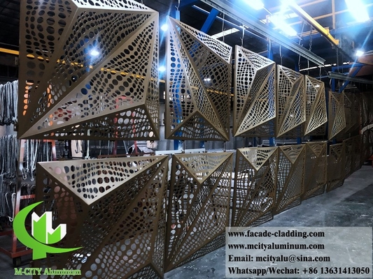 Pannelli in alluminio a forma 3D per facciata di hotel fogli di metallo personalizzati produttore cinese