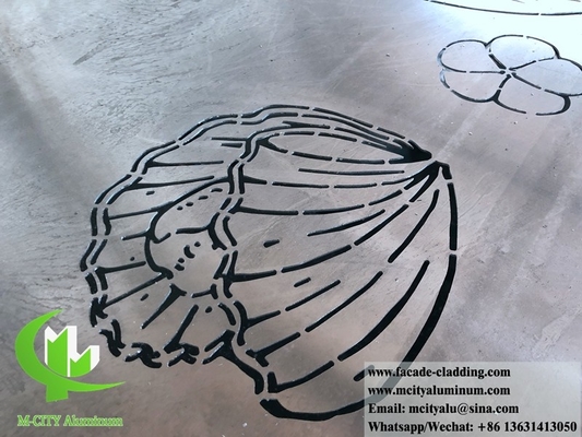 pannelli decorativi in alluminio intagliati CNC per uso esterno di facciate architettoniche