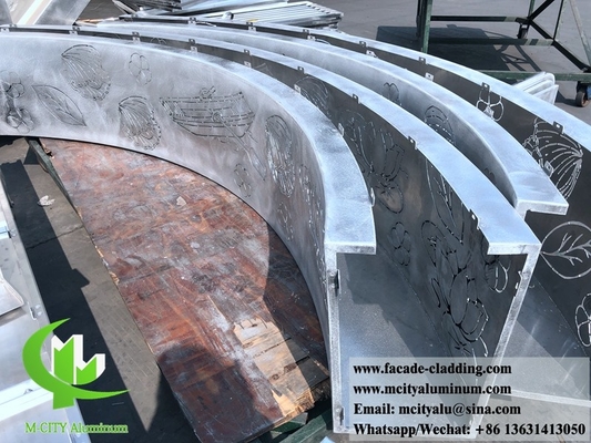 pannelli decorativi in alluminio intagliati CNC per uso esterno di facciate architettoniche