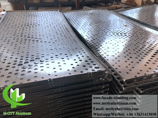 Cina pannello di alluminio perforato in metallo da 3 mm rivestito in polvere di pannello di alluminio solido per facciata