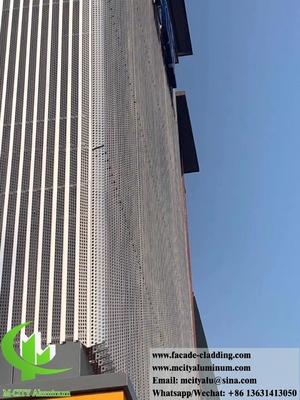 Rivestimento metallico per facciata di alluminio perforato per copertura esterna delle pareti, rivestito in polvere