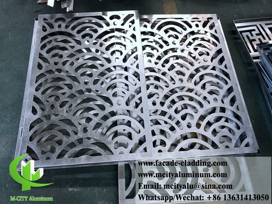 schermo a taglio laser da 8 mm rivestimento di facciata con pannelli di alluminio in lamiera metallica per rivestimento esterno di facciata