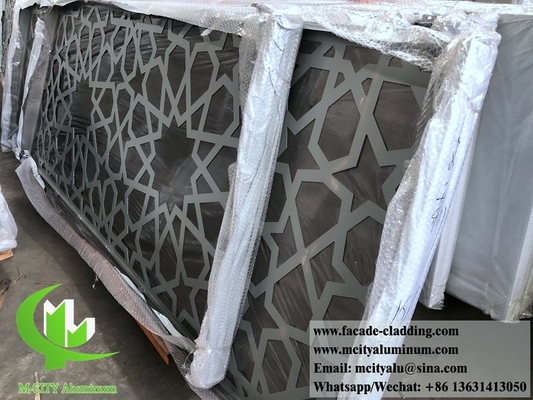 schermo a taglio laser da 8 mm rivestimento di facciata con pannelli di alluminio in lamiera metallica per rivestimento esterno di facciata