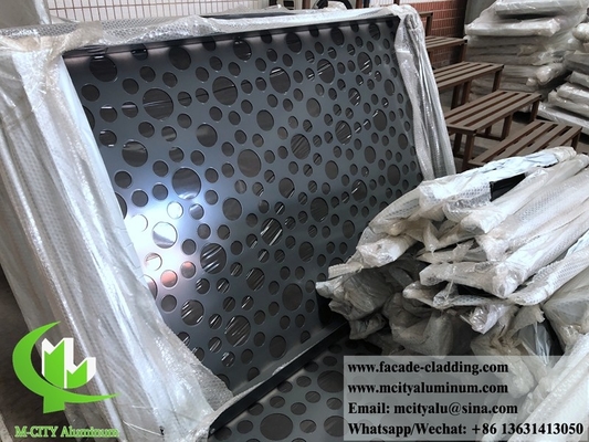 Cina pannello di alluminio perforato in metallo da 3 mm rivestito in polvere di pannello di alluminio solido per facciata