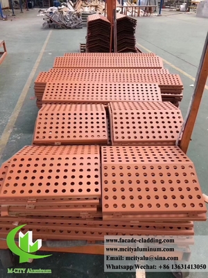 Rivestimento metallico per facciata di alluminio perforato per copertura esterna delle pareti, rivestito in polvere