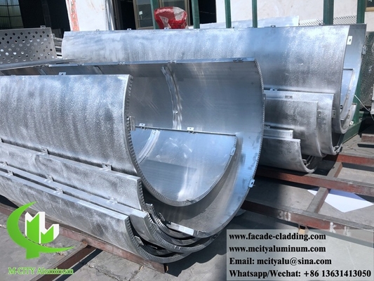 Sistema di rivestimento metallico esterno pannelli di facciata in alluminio rivestiti in polvere da 3 mm