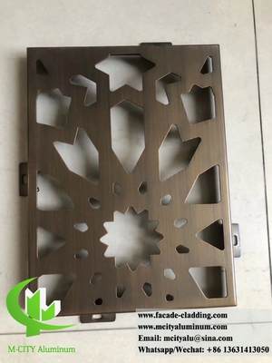 pannelli decorativi in alluminio intagliati CNC per uso esterno di facciate architettoniche