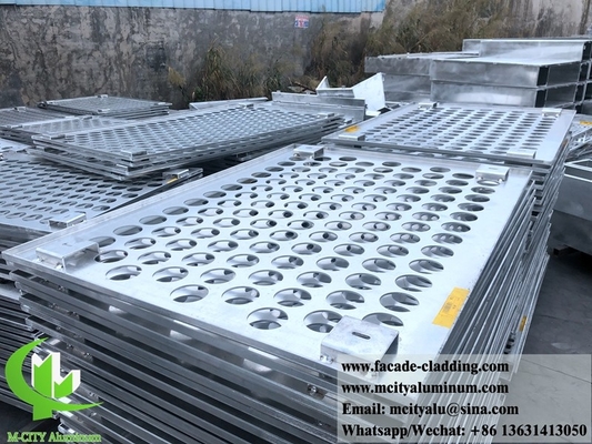 Parete tenda di alluminio perforato a fluorocarburi per rivestimento di facciate