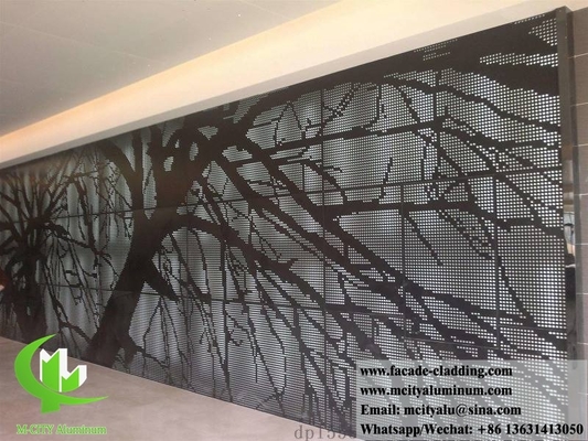 Fassata metallica perforata rivestimento in polvere di alluminio rivestito di bianco 3 mm