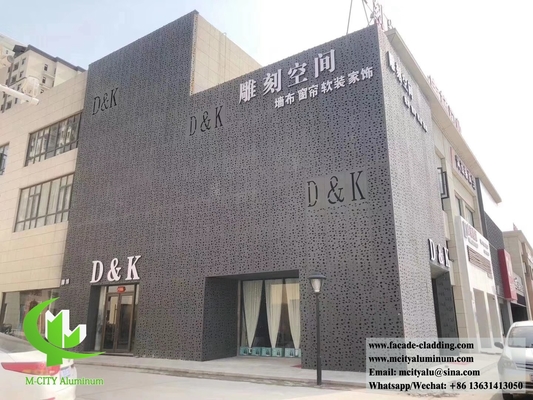 pannelli di rivestimento metallici perforati facciate in alluminio fornitore a Guangzhou Cina